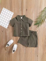 Children's Shirt Suit, Trendy Summer Style, Cute, Childlike, Fashionable and Lively - Image 2