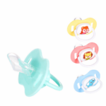 Handsome Baby Pacifier Cartoon Liquid Silicone Sleeping Pacifier Baby Molar Teether with Lid Wholesale