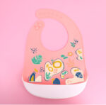 Cross-border New Baby Silicone Bib Waterproof Baby Meal Bag Children's Bib Large Slip Bag Wash-free Meal Bag - Image 3